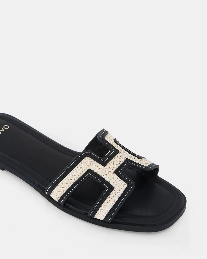 SACHIE RAFFIA Flat Sandals Women Flat Sandals NOVO Shoes