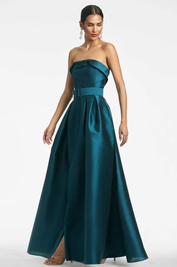 Sachin and Babi Ceri Gown 8211 Deep Teal Deep Teal Women Plus Sizes