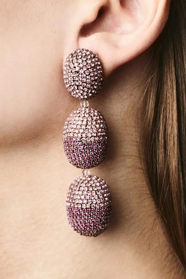 Sachin and Babi Lanah Earrings 8211 Crystals Ice Bluenavy Women Earrings