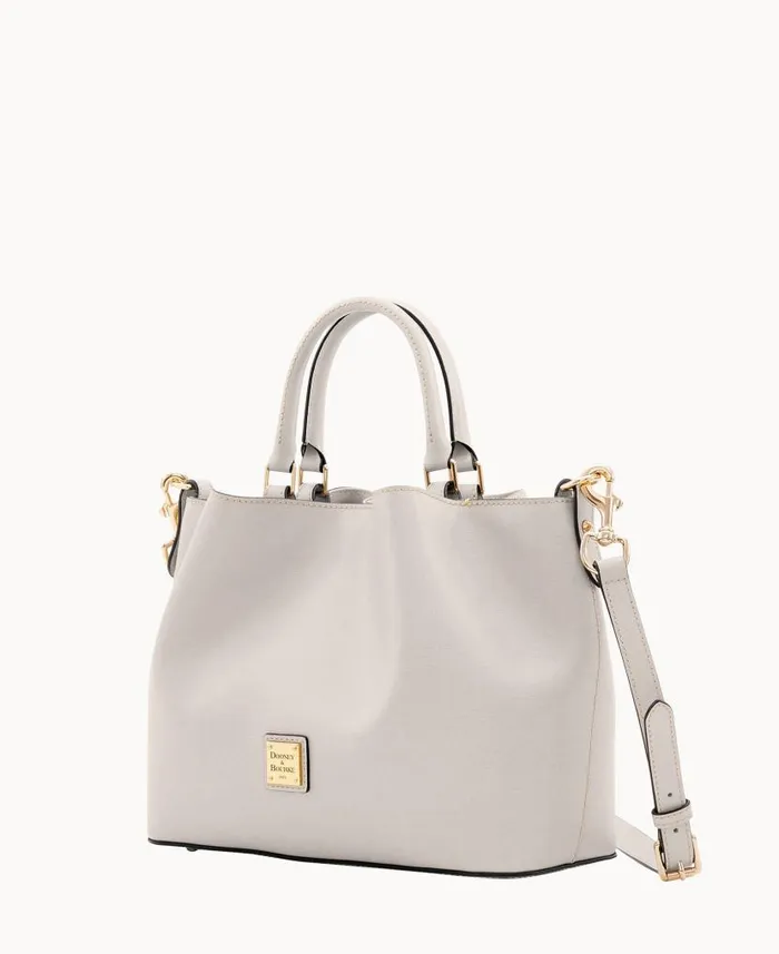 Saffiano Brenna Ecru Woman Dooney and Bourke Satchels Saffiano Brenna Ecru Woman Dooney and Bourke Satchels