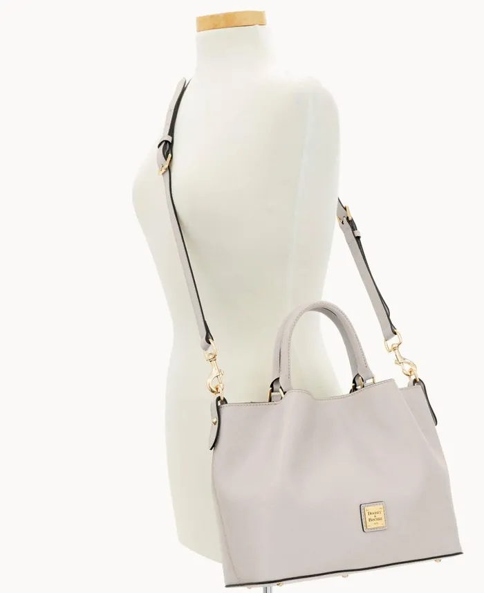 Saffiano Brenna Ecru Woman Dooney and Bourke Satchels Saffiano Brenna Ecru Woman Dooney and Bourke Satchels
