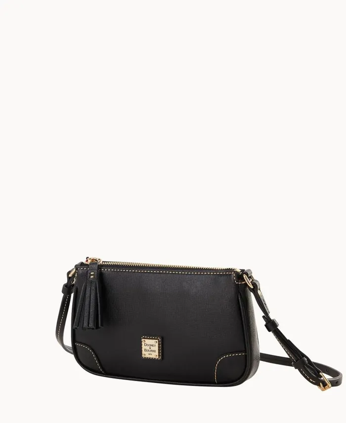 Saffiano Slim Crossbody Black Woman Dooney and Bourke Crossbodies Saffiano Slim Crossbody Black Woman Dooney and Bourke Crossbodies