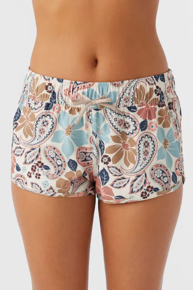SALTWATER ESSENTIALS LANEY PRINTED 2034 ELASTIC BOARDSHORTS Cement Women O039NEILL Swim