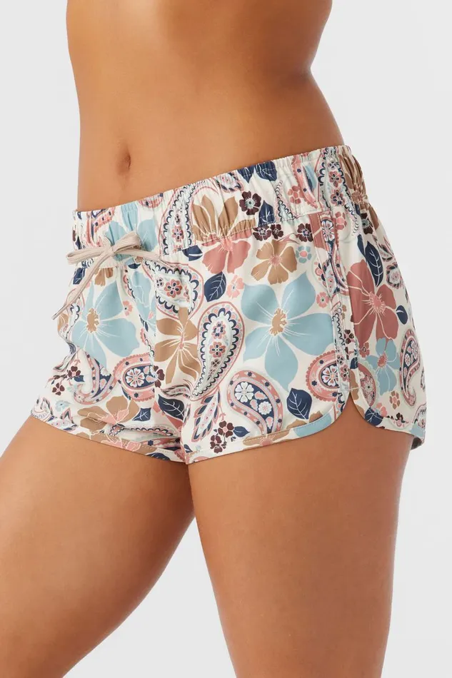 SALTWATER ESSENTIALS LANEY PRINTED 2034 ELASTIC BOARDSHORTS Cement Women O039NEILL Swim