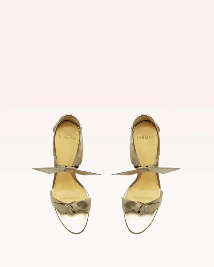 Sandals Women Alexandre Birman Alexandre Birman Clarita Block 90 Metallic Luna 8211 Gold Heels Luna
