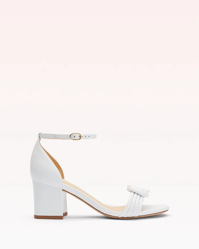 Sandals Women Alexandre Birman White Sandals For 8211 Alexandre Birman Vicky Block 60 Low Heel Sandal White