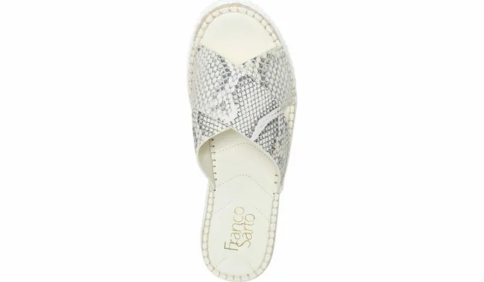 Sandals Women Franco Sarto Franco Barb Platform Slide Sandal Natural Leather