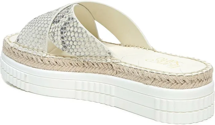 Sandals Women Franco Sarto Franco Barb Platform Slide Sandal Natural Leather
