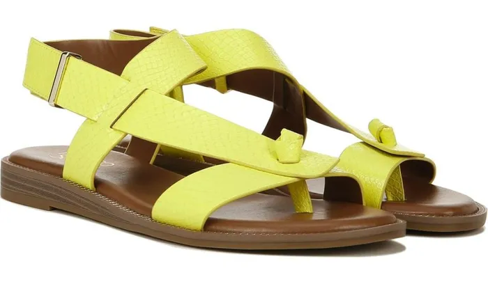 Sandals Women Franco Sarto Franco Glenni Sandal Limeade Snake Faux Leather