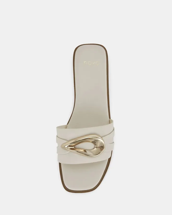 SCARLETTE CREAM Sandals Slides NOVO Shoes Women