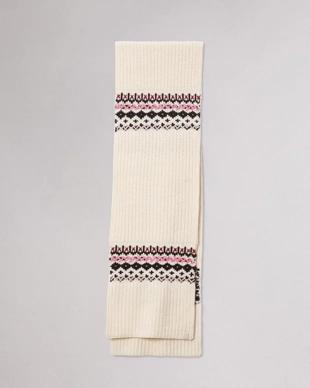 Scarves and Ponchos Women Rag and Bone Leigh Fair Isle Scarf Ivory