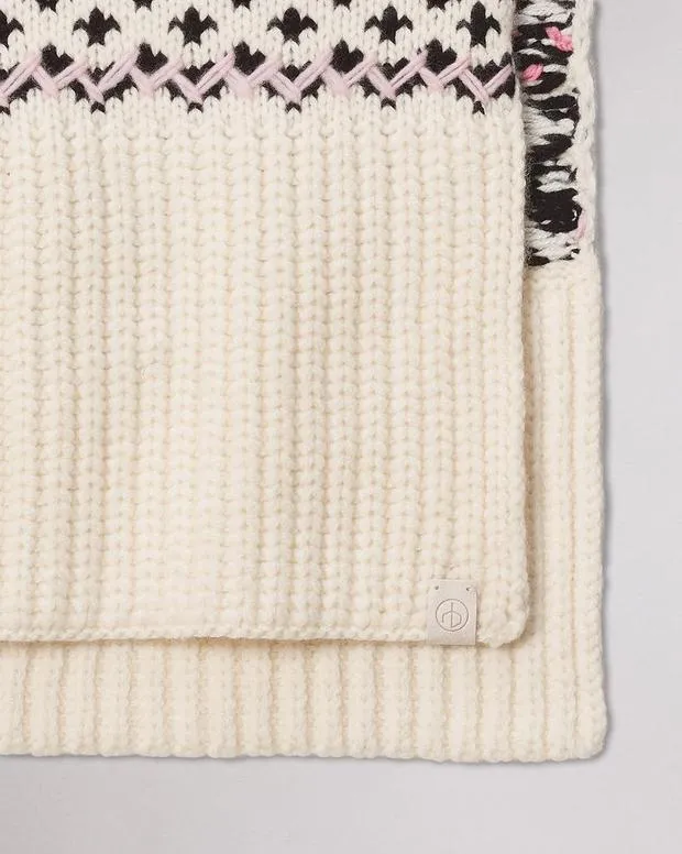 Scarves and Ponchos Women Rag and Bone Leigh Fair Isle Scarf Ivory