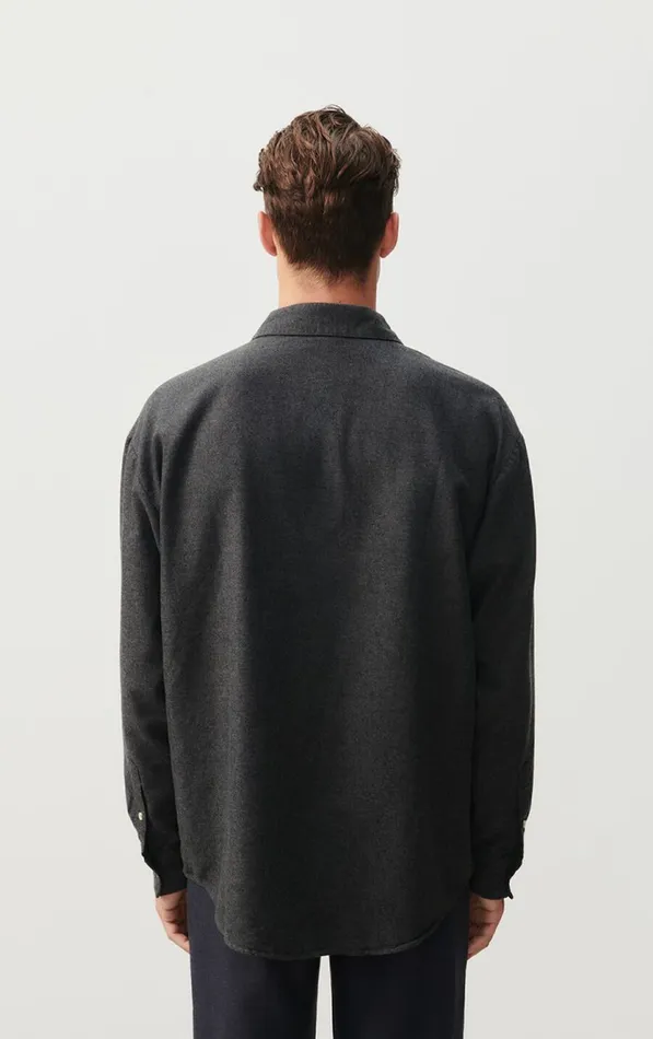 Shirt Dakota Melange Charcoal Men American Vintage Shirts Shirt Dakota Melange Charcoal Men American Vintage Shirts
