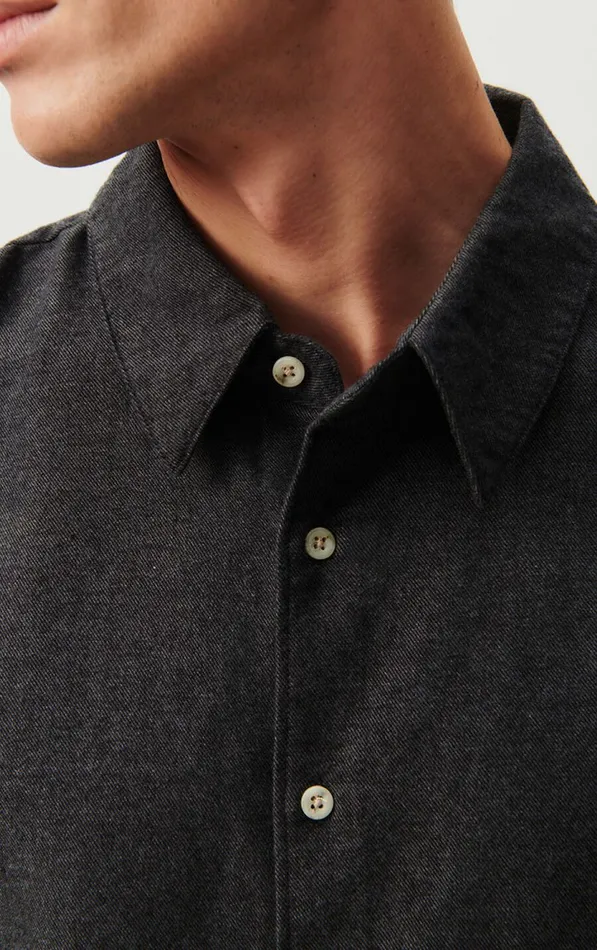 Shirt Dakota Melange Charcoal Men American Vintage Shirts Shirt Dakota Melange Charcoal Men American Vintage Shirts