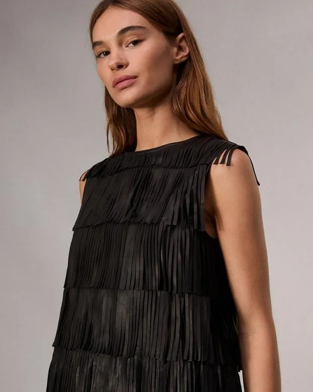 Shirts and Tops Women Rag and Bone Britney Leather Top Black