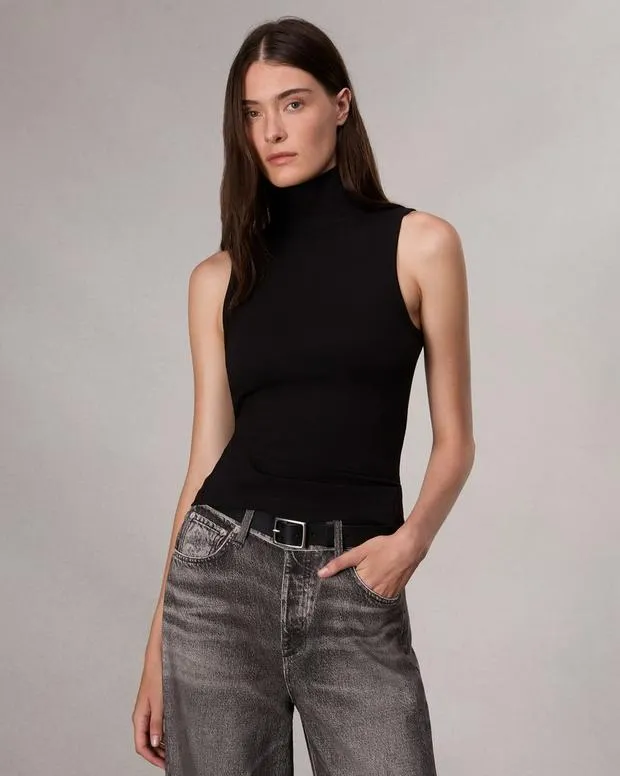 Shirts and Tops Women Rag and Bone Irina Turtleneck Tank Black