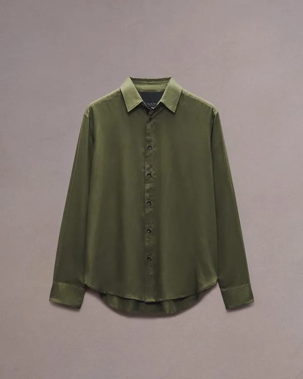 Shirts Men Rag and Bone Cooper ButtonUp Shirt Forest Green