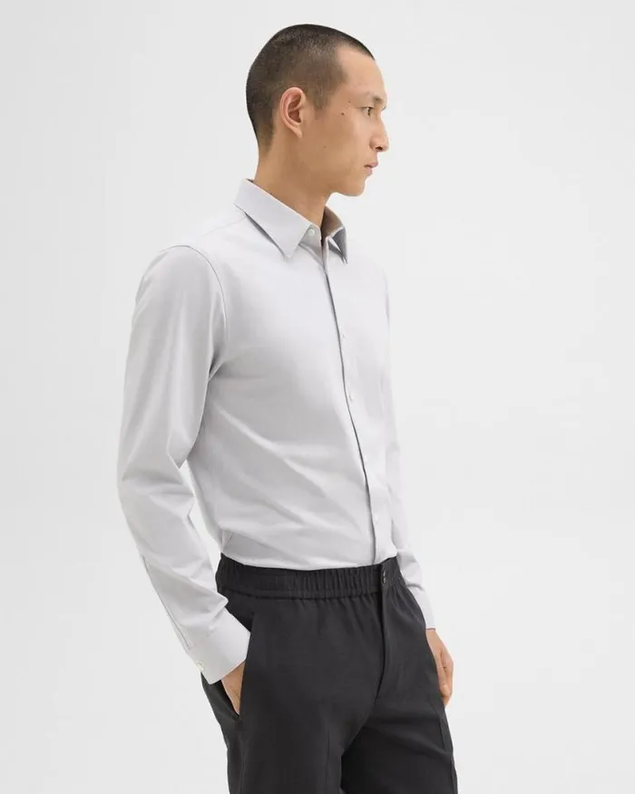 Shirts Men Theory Sylvain Shirt In Structure Knit Vapor Shirts Men Theory Sylvain Shirt In Structure Knit Vapor
