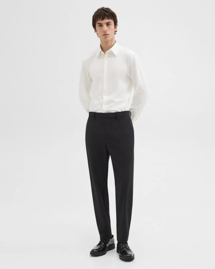 Shirts Men Theory Sylvain Shirt In Structure Knit White Shirts Men Theory Sylvain Shirt In Structure Knit White