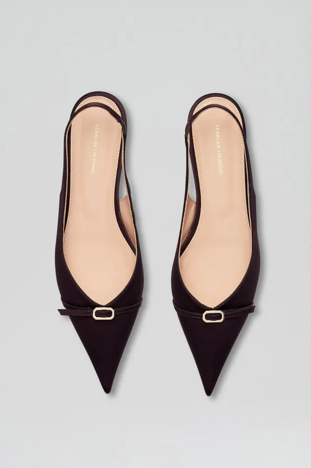 Shoes Women Scanlan Theodore SATIN SLINGBACK 2 Darkmulberry Shoes Women Scanlan Theodore SATIN SLINGBACK 2 Darkmulberry