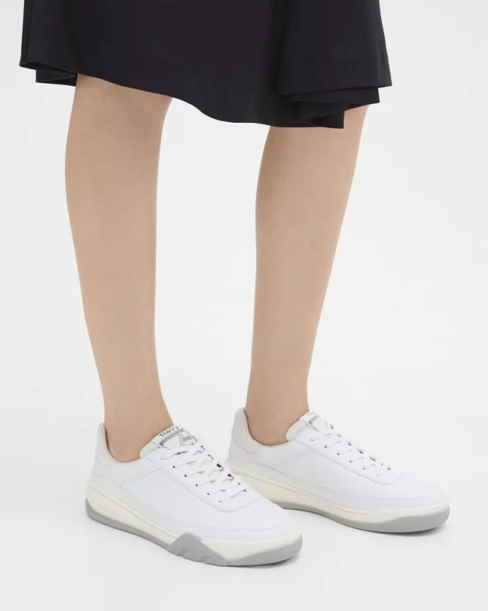 Shoes Women Theory Leather Sneaker White