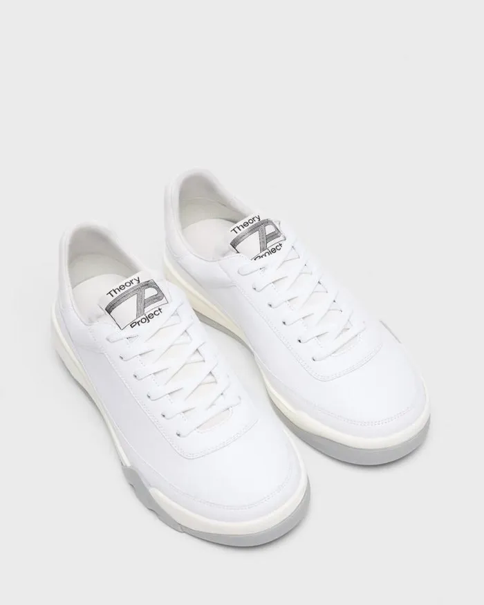 Shoes Women Theory Leather Sneaker White