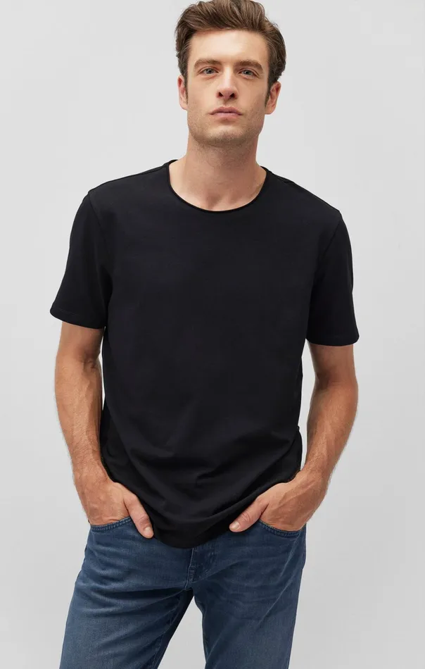 Short Sleeve TShirt In Black Men Mavi Jeans TShirts