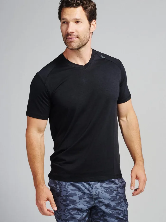 Short Sleeve TShirts Men Tasc Performance Carrollton Fitness VNeck TShirt