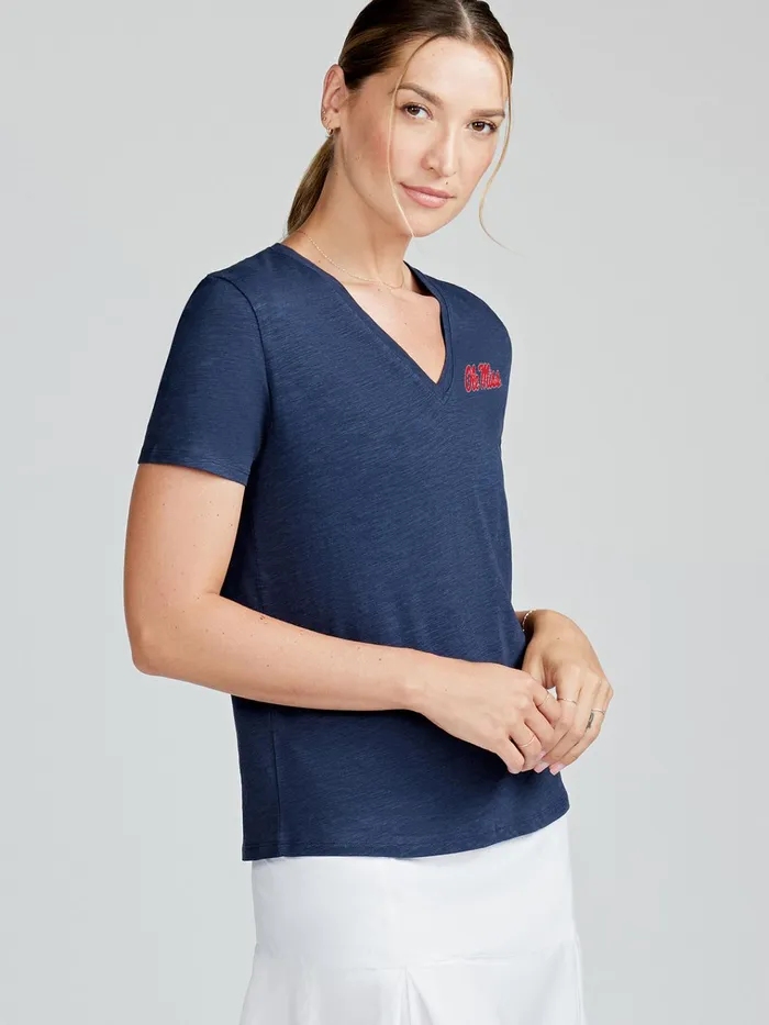 Short Sleeve TShirts Polos Women Tasc Performance All Day VNeck TShirt 8211 Ole Miss