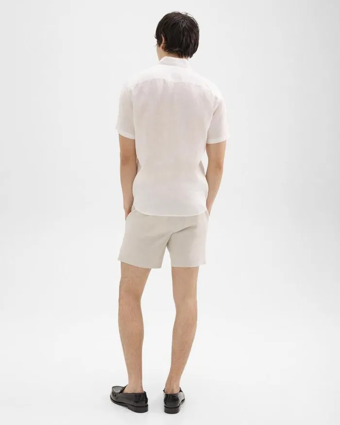 Shorts Men Theory Curtis 7034 Drawstring Short In Good Linen Sand