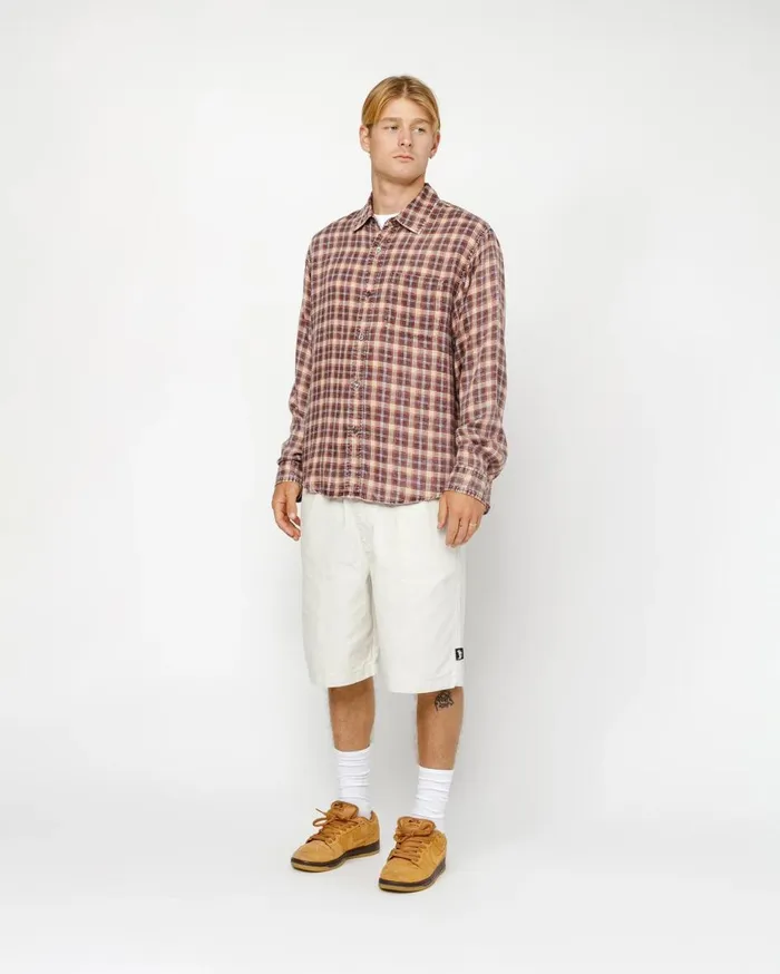 Shorts MenWomen Stussy BEACH SHORT BRUSHED COTTON Bone Shorts MenWomen Stussy BEACH SHORT BRUSHED COTTON Bone