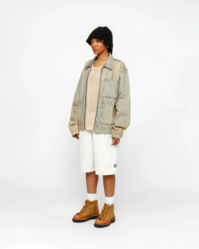 Shorts MenWomen Stussy BEACH SHORT BRUSHED COTTON Bone Shorts MenWomen Stussy BEACH SHORT BRUSHED COTTON Bone