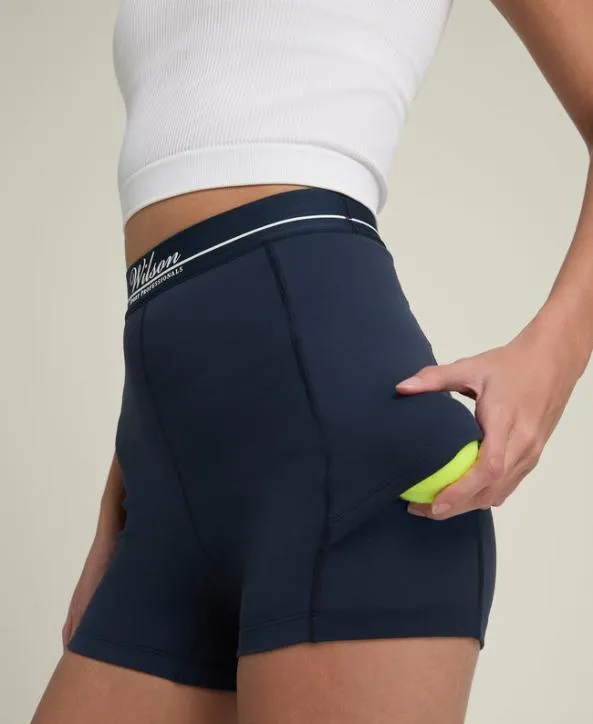 Shorts Women Wilson Tennis Ball Short Classic Navy
