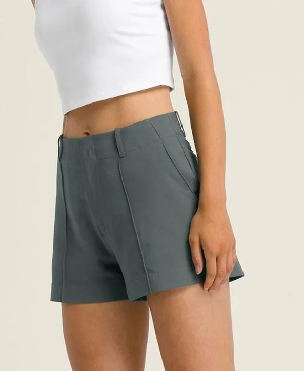 Shorts Women Wilson W Pintuck Golf Short Deep Green