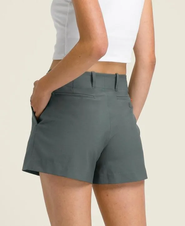 Shorts Women Wilson W Pintuck Golf Short Deep Green