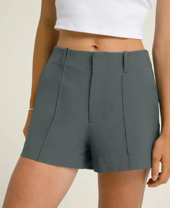 Shorts Women Wilson W Pintuck Golf Short Deep Green