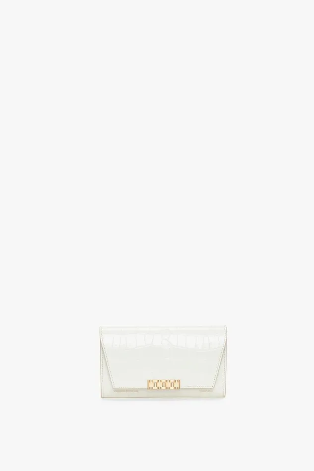 Shoulder Bags Women Victoria Beckham Exclusive Wallet On Chain In Ivory CrocEffect Leather