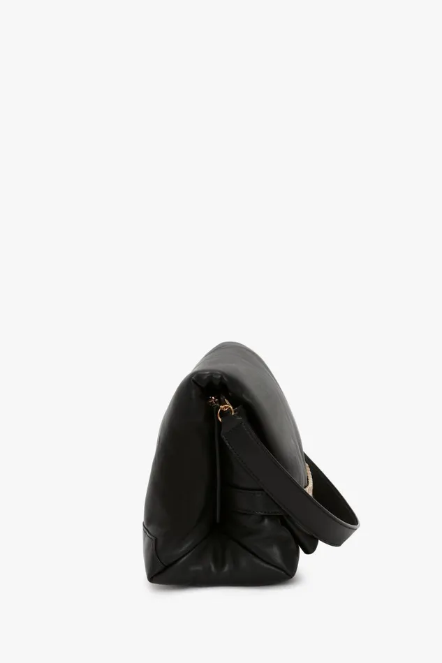 Shoulder Bags Women Victoria Beckham Puffy Chain Pouch With Strap In Black Leather