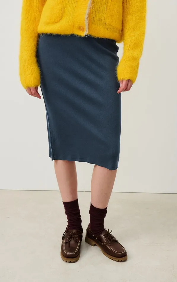 Skirt Blarow Melange Navy Women American Vintage Skirts