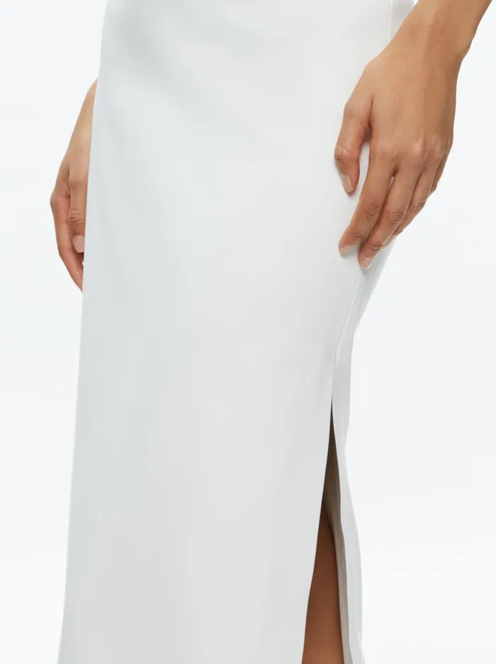 Skirts Women Alice Olivia Maeve Vegan Midi Skirt Off White