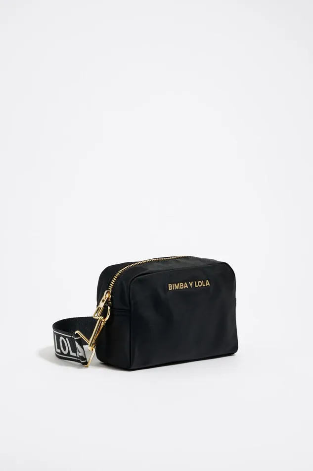 Small Black Crossbody Bag Black Women Bimba Y Lola Nylon Bags