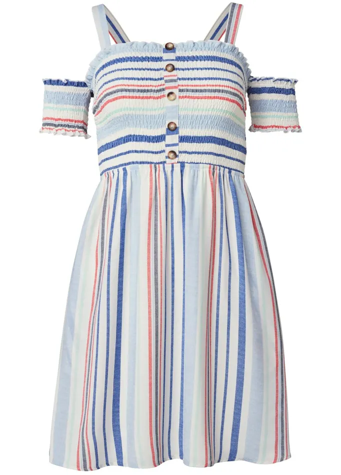 SMOCKED ALINE MINI DRESS White Multi Women VENUS Sundresses