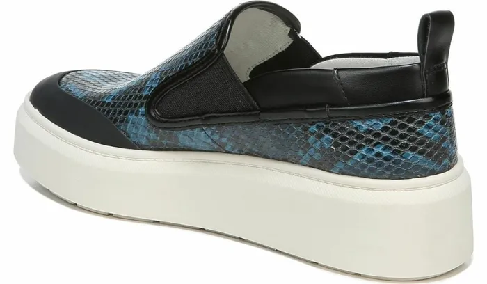 Sneakers Women Franco Sarto Franco Lazer Platform Slip On Sneaker Pacific Blue Faux Leather