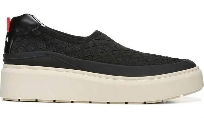 Sneakers Women Franco Sarto Franco Lin 2 Platform Slip On Sneaker Black Mesh Weave