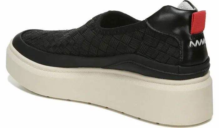 Sneakers Women Franco Sarto Franco Lin 2 Platform Slip On Sneaker Black Mesh Weave