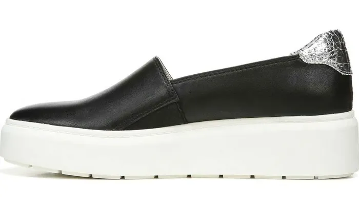 Sneakers Women Franco Sarto Franco Lodi 2 Platform Slip On Sneaker Black Snake Print Faux Leather