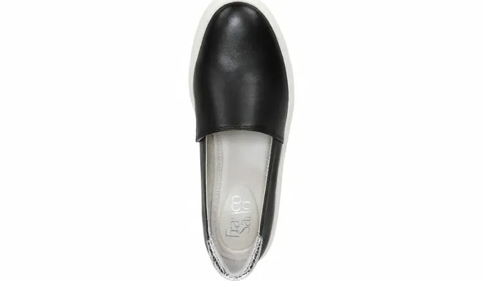 Sneakers Women Franco Sarto Franco Lodi 2 Platform Slip On Sneaker Black Snake Print Faux Leather