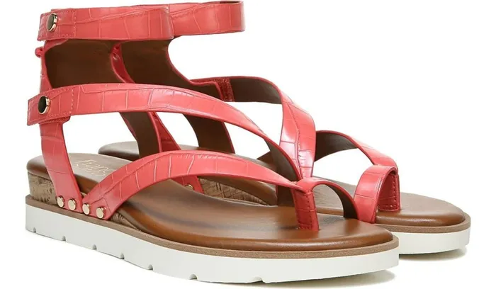 Sport Sandals Women Franco Sarto Franco Daven Gladiator Sandal Coral Faux Leather