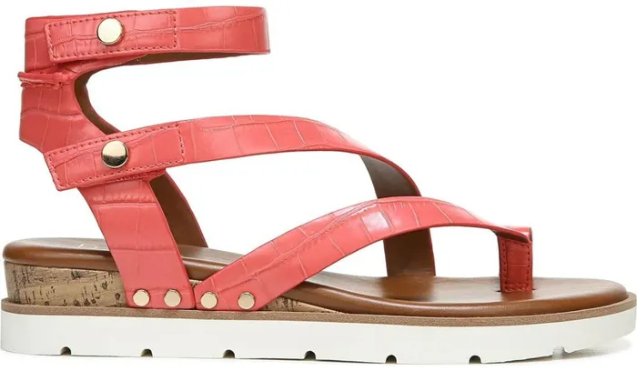 Sport Sandals Women Franco Sarto Franco Daven Gladiator Sandal Coral Faux Leather