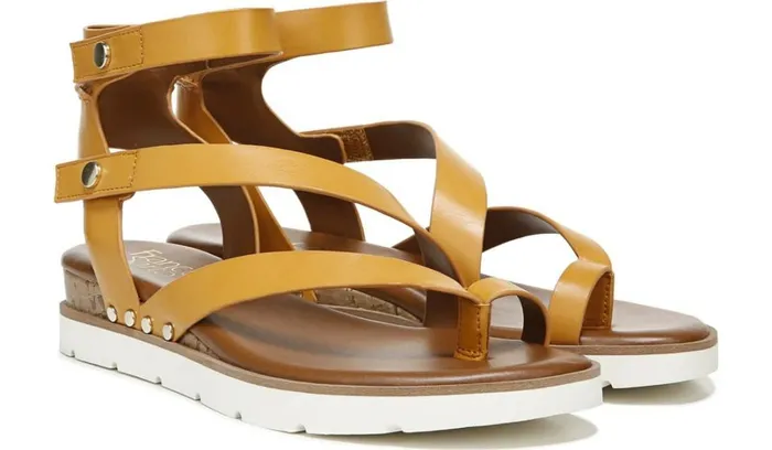 Sport Sandals Women Franco Sarto Franco Daven Gladiator Sandal Goldenrod Faux Leather